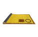 Sideview of Solid Yellow Modern Rug, abs2yw