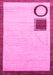 Machine Washable Solid Pink Modern Rug, wshabs2pnk