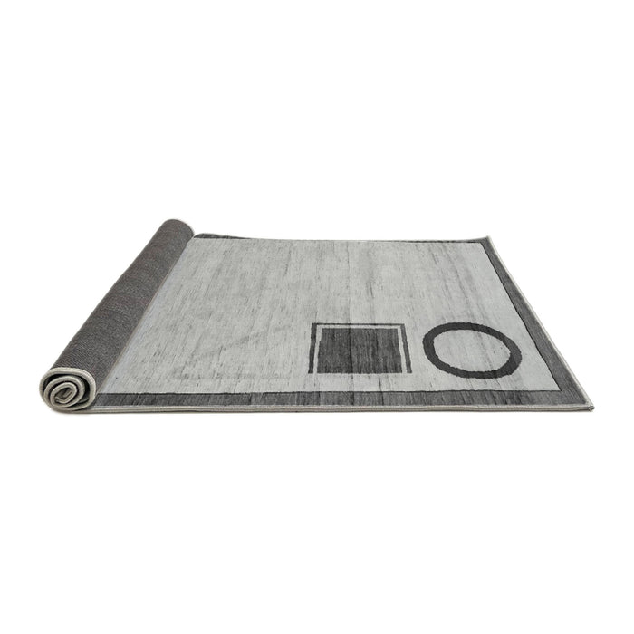 Sideview of Solid Gray Modern Rug, abs2gry