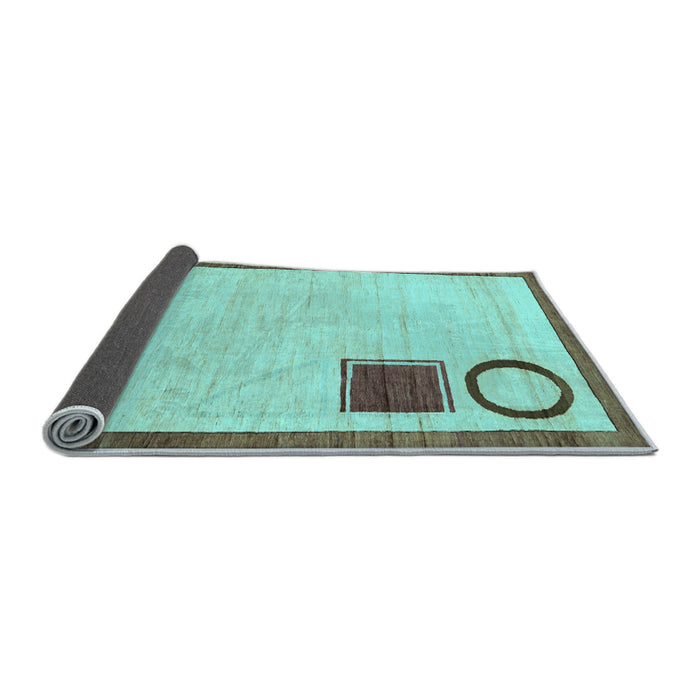 Sideview of Solid Light Blue Modern Rug, abs2lblu