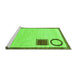 Sideview of Machine Washable Solid Green Modern Area Rugs, wshabs2grn