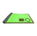 Sideview of Solid Green Modern Rug, abs2grn