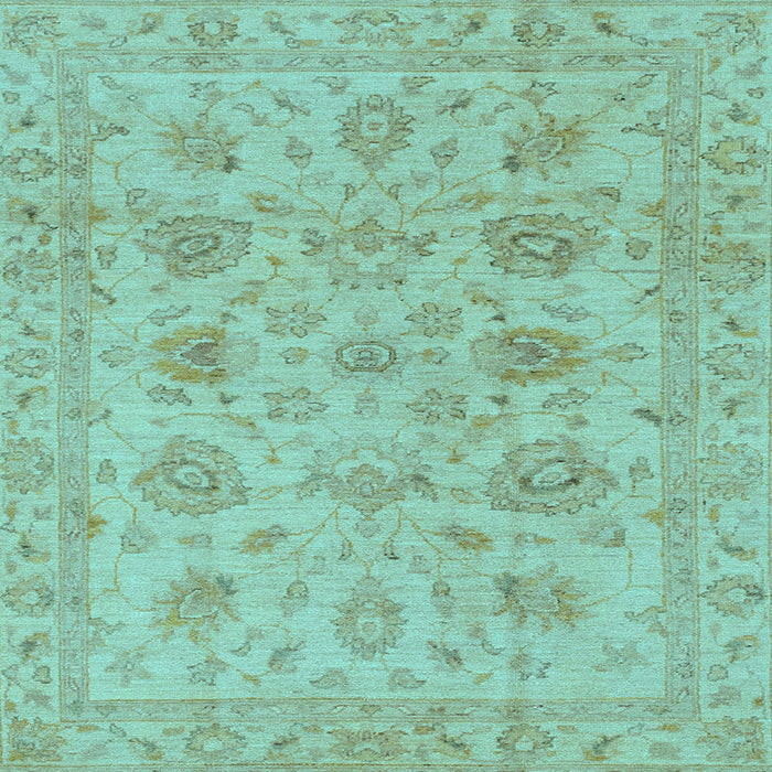 Square Oriental Light Blue Traditional Rug, abs3000lblu