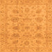 Square Oriental Orange Traditional Rug, abs3000org