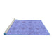 Sideview of Machine Washable Oriental Blue Traditional Rug, wshabs3000blu