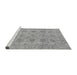 Sideview of Machine Washable Oriental Gray Traditional Rug, wshabs3000gry