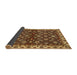 Sideview of Abstract Orange Gold Oriental Rug, abs3001