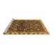 Sideview of Machine Washable Oriental Brown Traditional Rug, wshabs3001brn