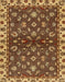 Machine Washable Abstract Orange Rug, wshabs3001