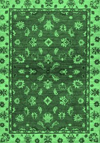 Oriental Emerald Green Traditional Rug, abs3001emgrn