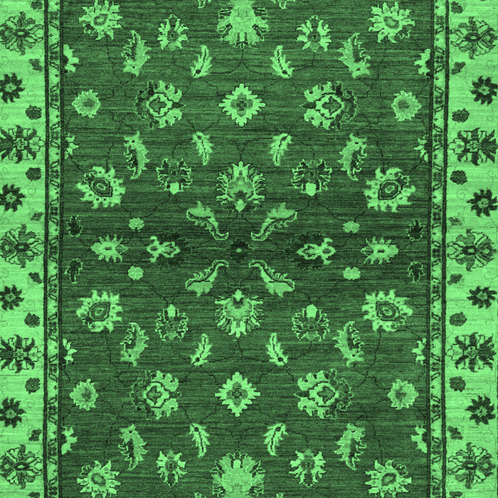 Oriental Emerald Green Traditional Rug, abs3001emgrn