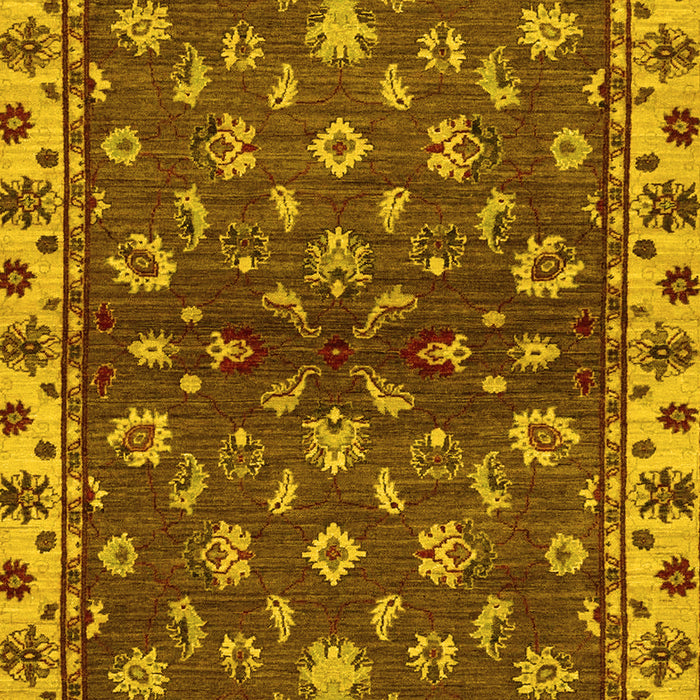Oriental Yellow Traditional Rug, abs3001yw
