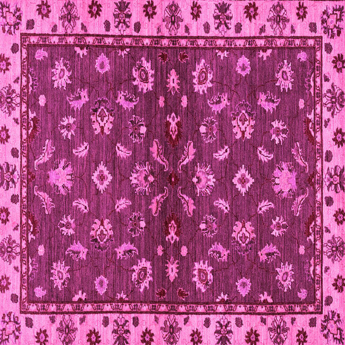 Square Oriental Pink Traditional Rug, abs3001pnk