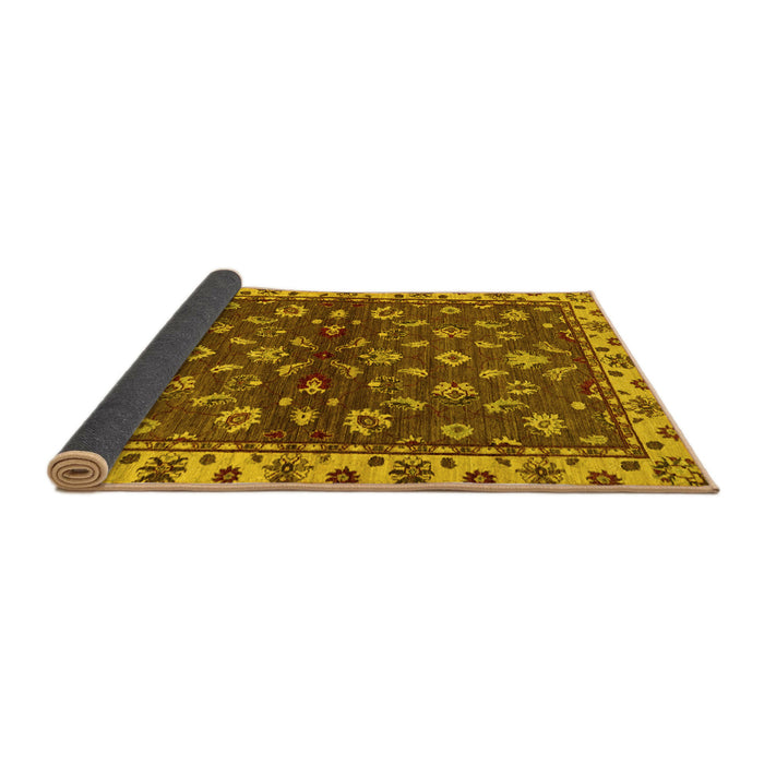 Sideview of Oriental Yellow Traditional Rug, abs3001yw
