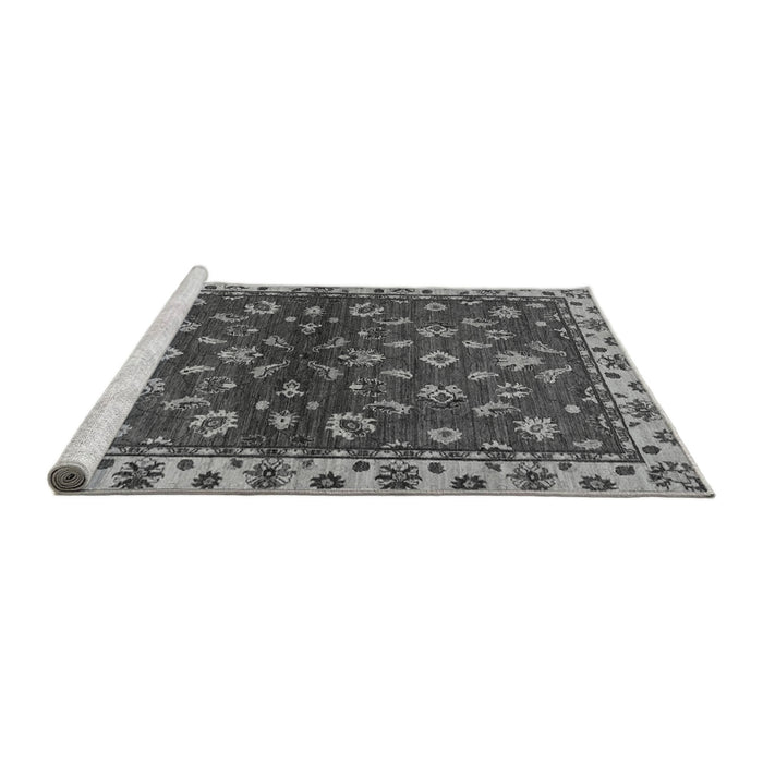 Sideview of Machine Washable Oriental Gray Traditional Rug, wshabs3001gry