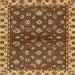 Square Abstract Orange Gold Oriental Rug, abs3001