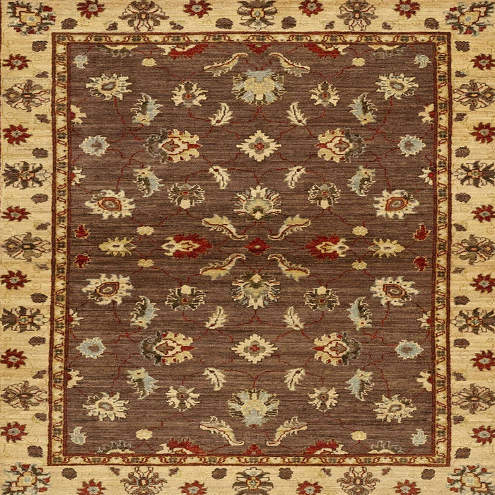 Square Machine Washable Abstract Orange Rug, wshabs3001