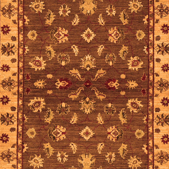 Machine Washable Oriental Orange Traditional Area Rugs, wshabs3001org