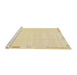 Sideview of Machine Washable Abstract Sun Yellow Rug, wshabs3002