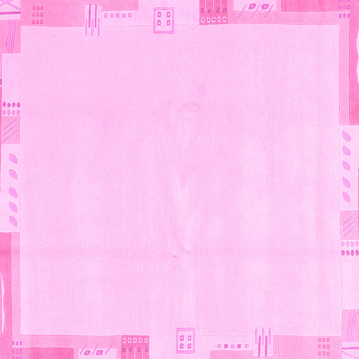 Square Solid Pink Modern Rug, abs3002pnk