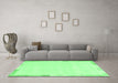 Machine Washable Solid Emerald Green Modern Area Rugs in a Living Room,, wshabs3002emgrn