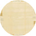 Round Abstract Sun Yellow Solid Rug, abs3002