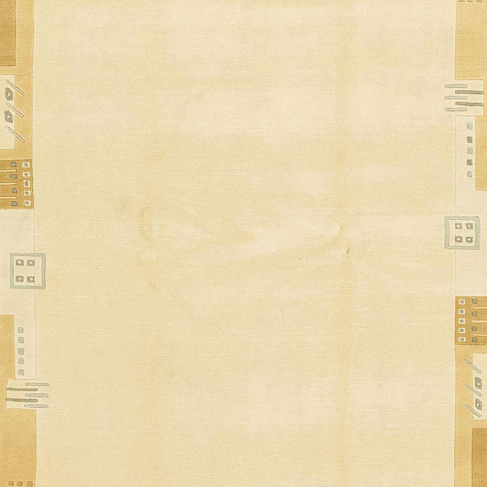 Machine Washable Abstract Sun Yellow Rug, wshabs3002