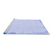 Sideview of Machine Washable Solid Blue Modern Rug, wshabs3002blu