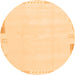 Round Solid Orange Modern Rug, abs3002org