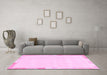 Machine Washable Solid Pink Modern Rug in a Living Room, wshabs3002pnk