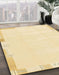 Abstract Sun Yellow Solid Rug in Family Room, abs3002