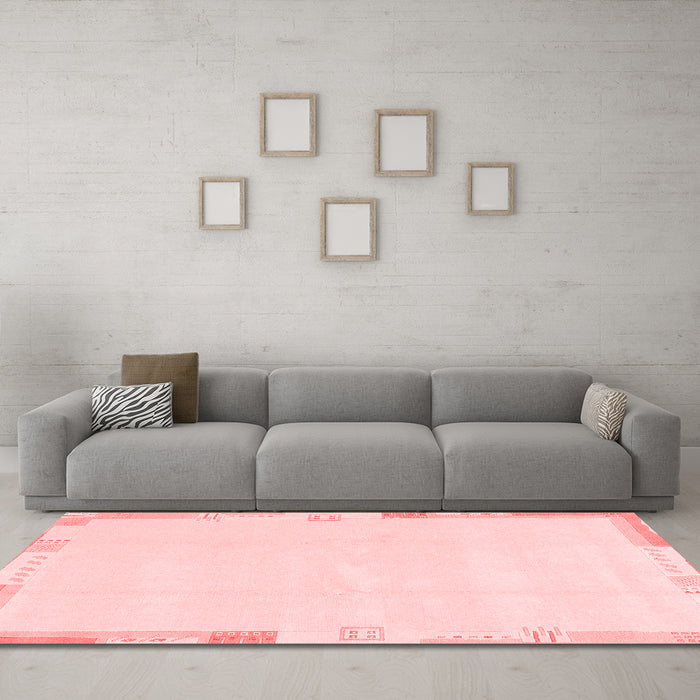 Modern Red Washable Rugs