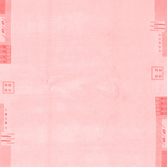 Machine Washable Solid Red Modern Rug, wshabs3002red