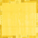 Square Solid Yellow Modern Rug, abs3002yw