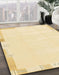 Machine Washable Abstract Sun Yellow Rug in a Family Room, wshabs3002