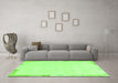 Machine Washable Solid Green Modern Area Rugs in a Living Room,, wshabs3002grn