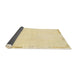 Sideview of Abstract Sun Yellow Solid Rug, abs3003