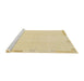 Sideview of Machine Washable Abstract Sun Yellow Rug, wshabs3003