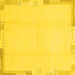 Square Solid Yellow Modern Rug, abs3003yw