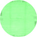 Round Solid Emerald Green Modern Rug, abs3003emgrn