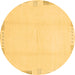 Round Solid Brown Modern Rug, abs3003brn