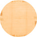 Round Solid Orange Modern Rug, abs3003org