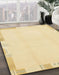 Abstract Sun Yellow Solid Rug in Family Room, abs3003