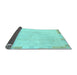 Sideview of Solid Light Blue Modern Rug, abs3003lblu