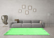 Machine Washable Solid Emerald Green Modern Area Rugs in a Living Room,, wshabs3003emgrn