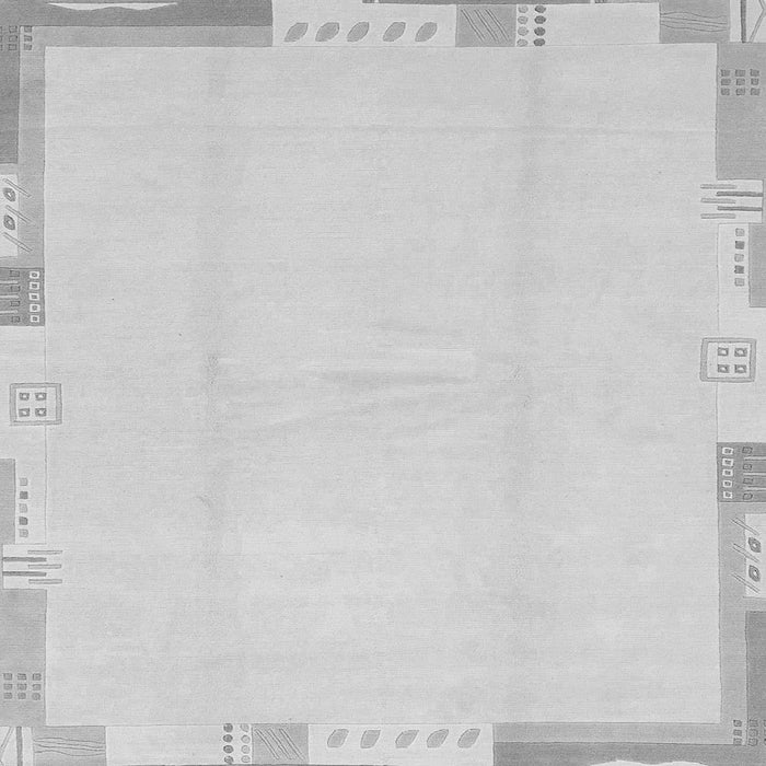 Square Machine Washable Solid Gray Modern Rug, wshabs3003gry