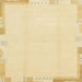 Square Abstract Sun Yellow Solid Rug, abs3003