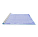 Sideview of Machine Washable Solid Blue Modern Rug, wshabs3003blu