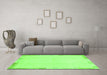 Machine Washable Solid Green Modern Area Rugs in a Living Room,, wshabs3003grn