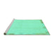 Sideview of Machine Washable Solid Turquoise Modern Area Rugs, wshabs3003turq